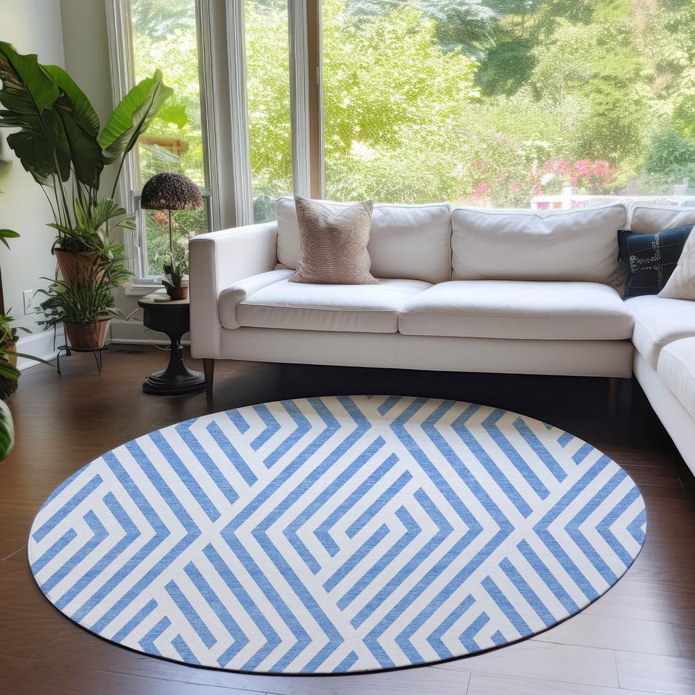 Chantille ACN550 Blue 8' x 8' Rug. Picture 7