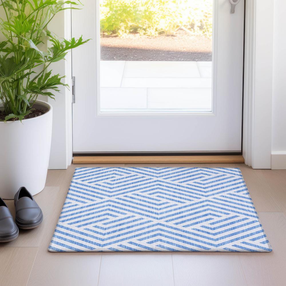Chantille ACN550 Blue 1'8" x 2'6" Rug. Picture 6