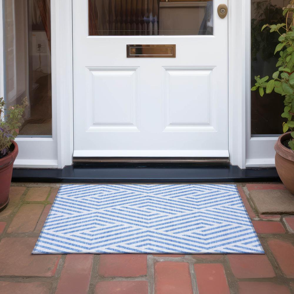 Chantille ACN550 Blue 1'8" x 2'6" Rug. Picture 7