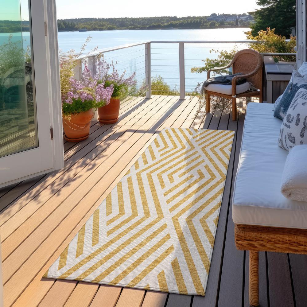 Chantille ACN550 Gold 2'3" x 7'6" Rug. Picture 7