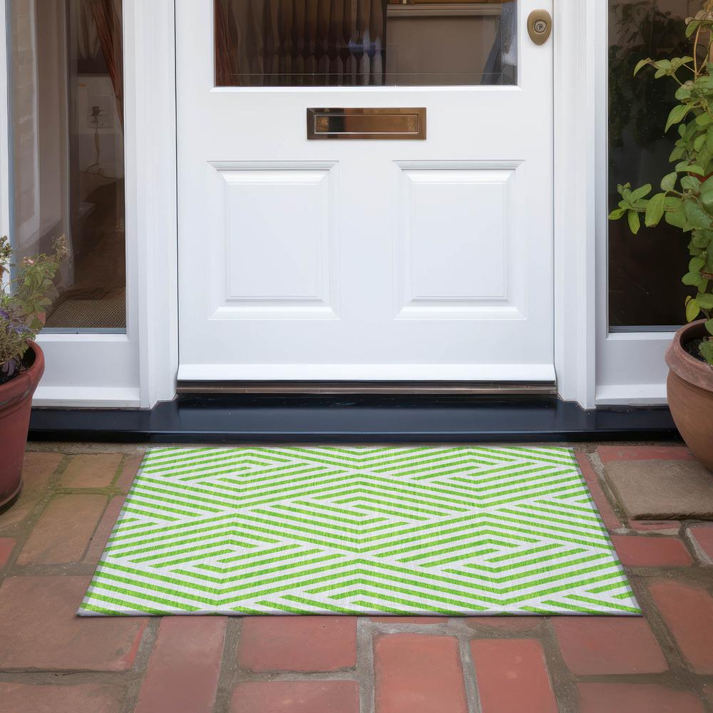 Chantille ACN550 Green 1'8" x 2'6" Rug. Picture 7