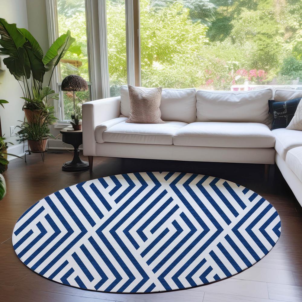 Chantille ACN550 Blue 8' x 8' Rug. Picture 6