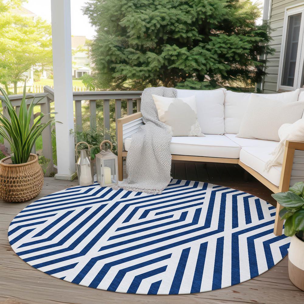 Chantille ACN550 Blue 8' x 8' Rug. Picture 7