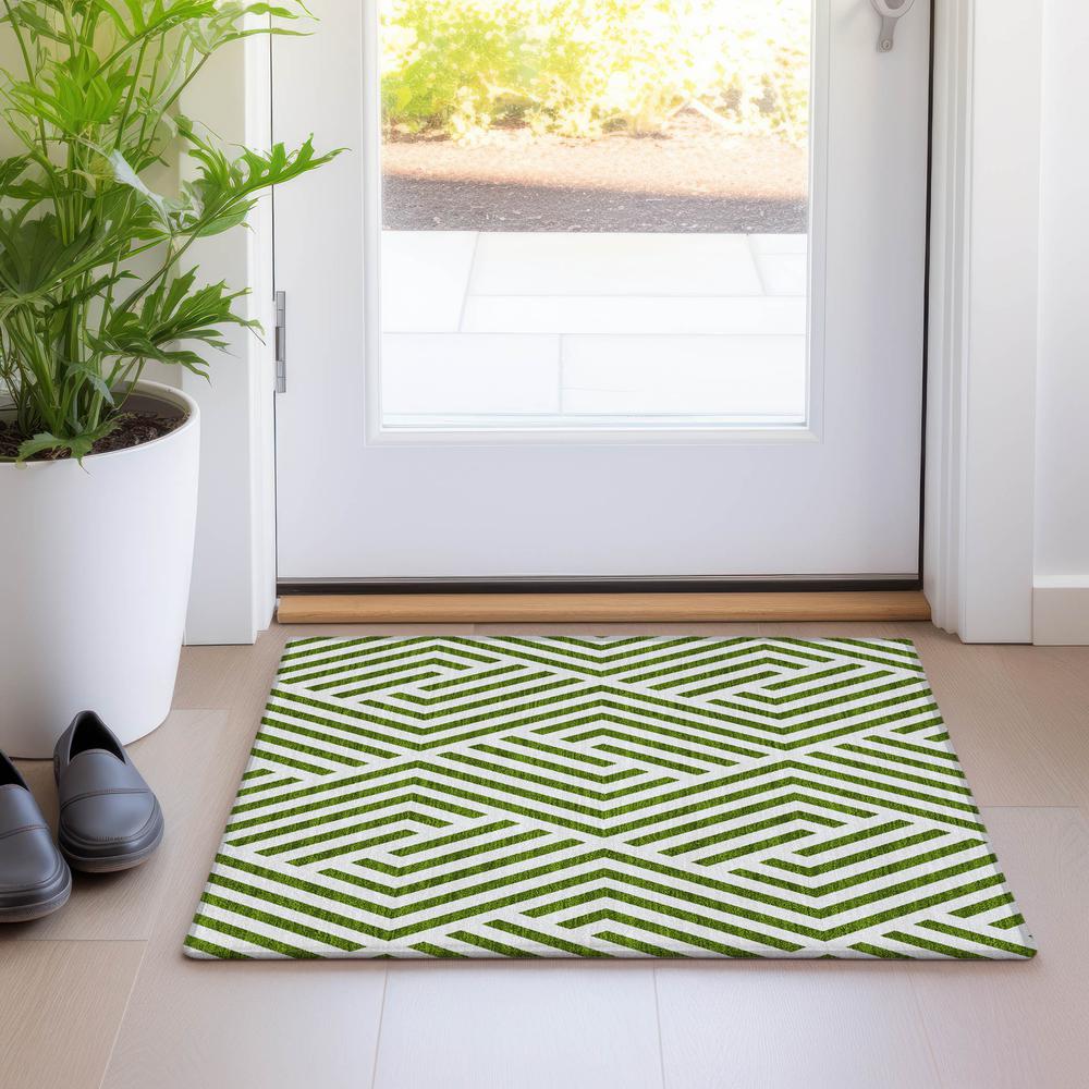 Chantille ACN550 Green 1'8" x 2'6" Rug. Picture 6