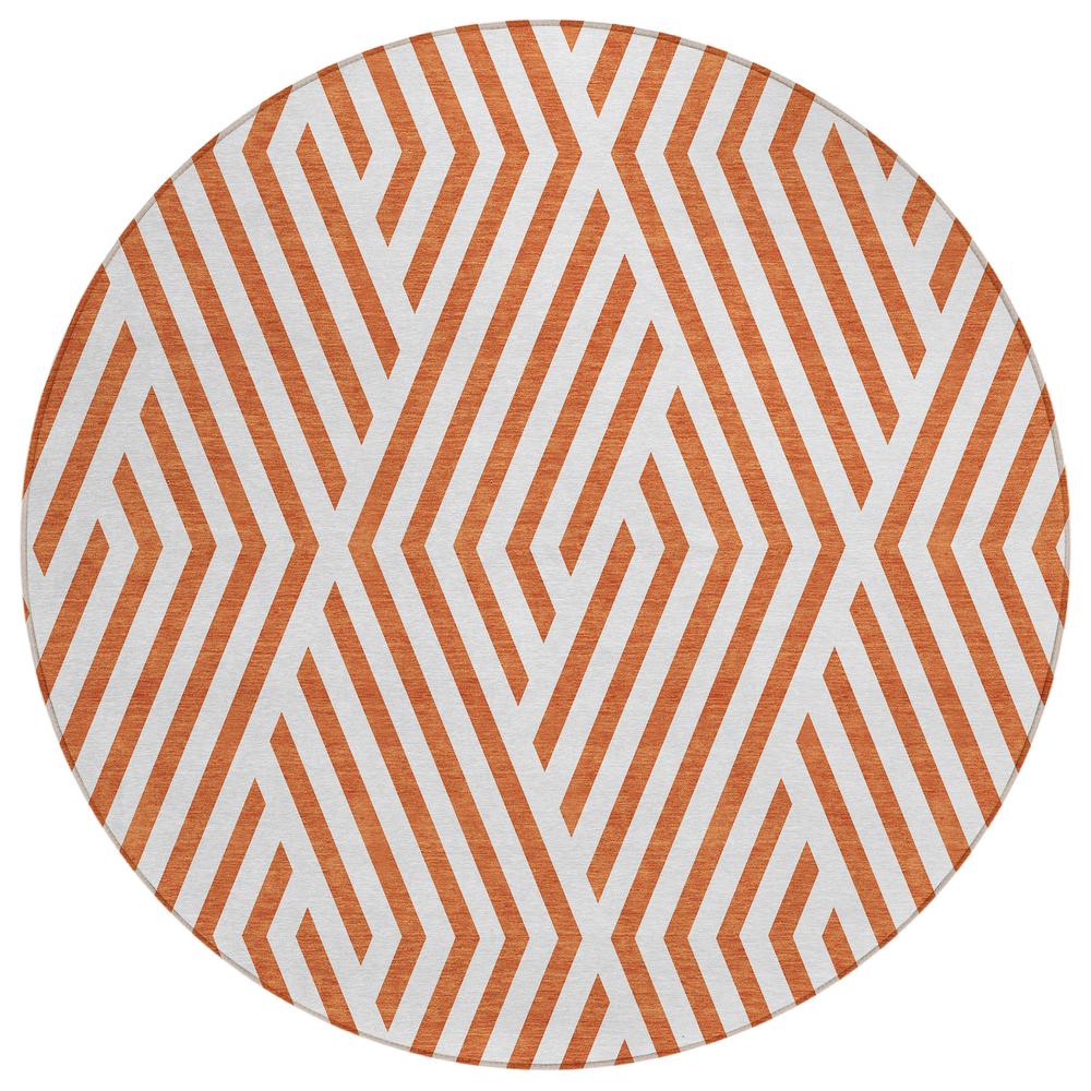 Chantille ACN550 Orange 8' x 8' Rug. Picture 1