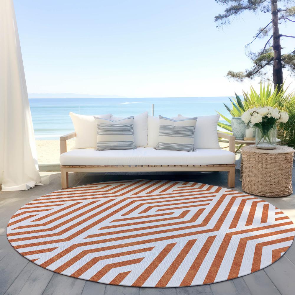 Chantille ACN550 Orange 8' x 8' Rug. Picture 7