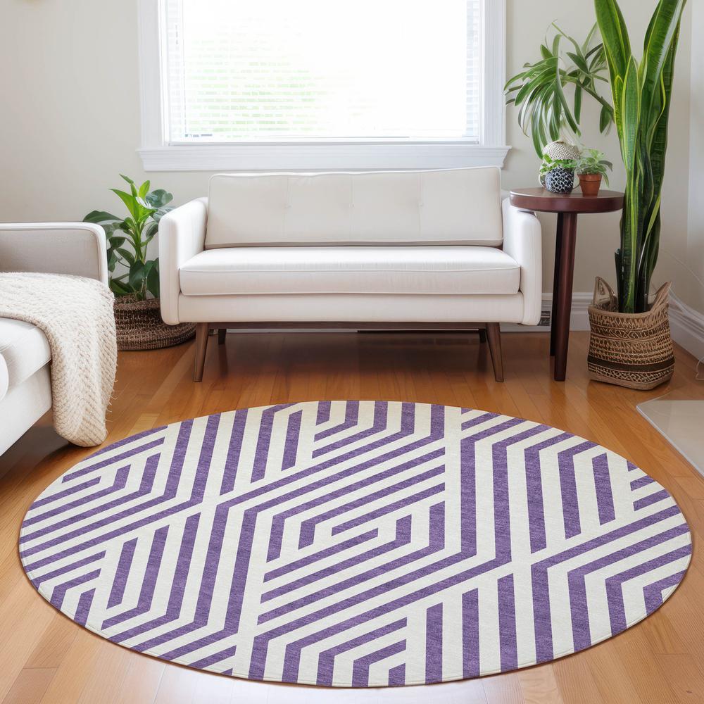 Chantille ACN550 Purple 8' x 8' Rug. Picture 6