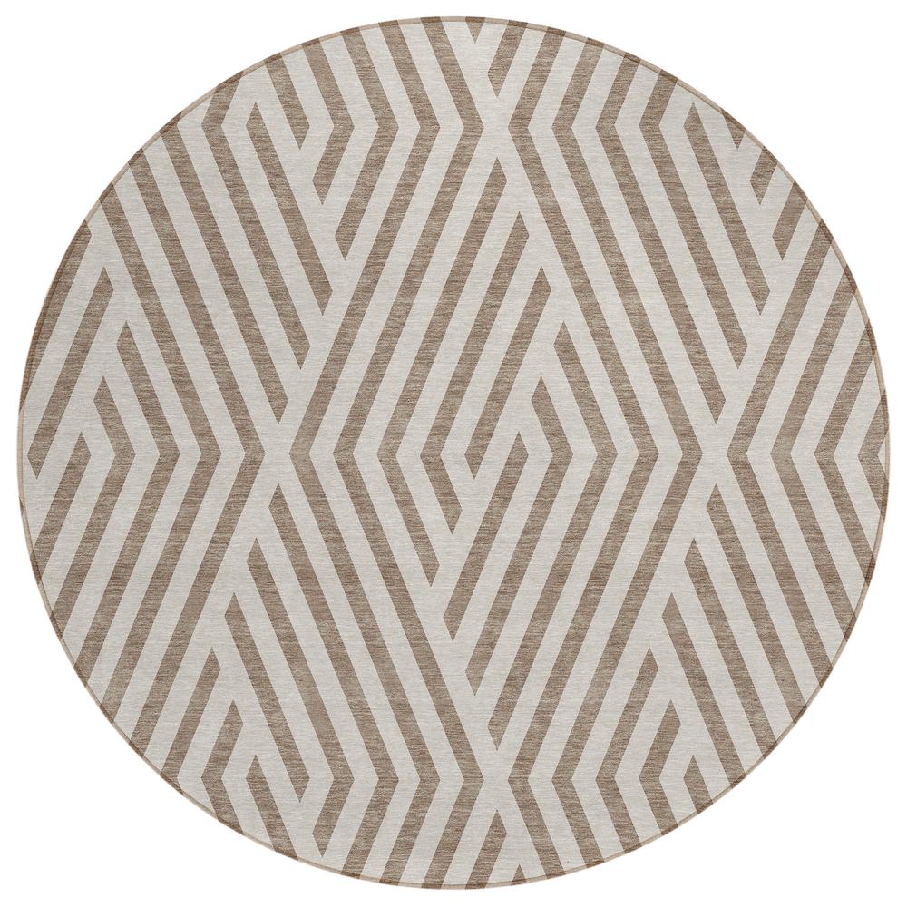 Chantille ACN550 Brown 8' x 8' Rug. Picture 1