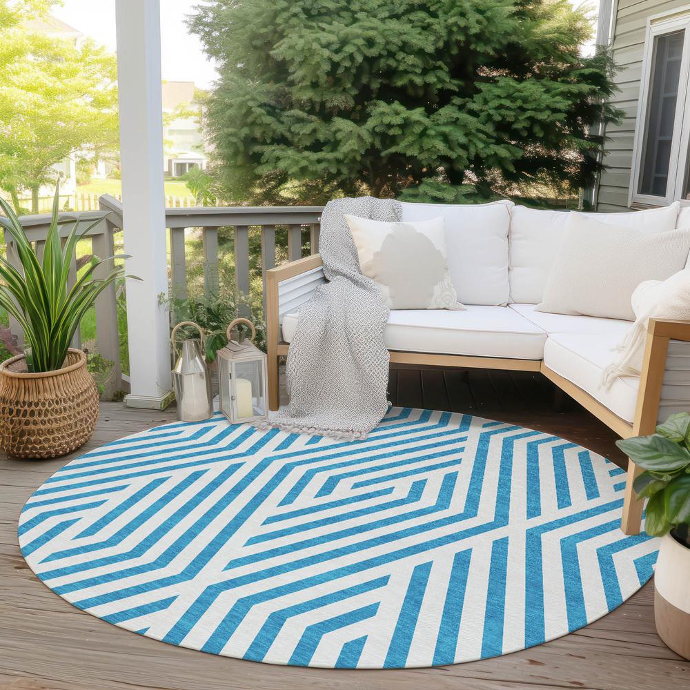Chantille ACN550 Teal 8' x 8' Rug. Picture 7