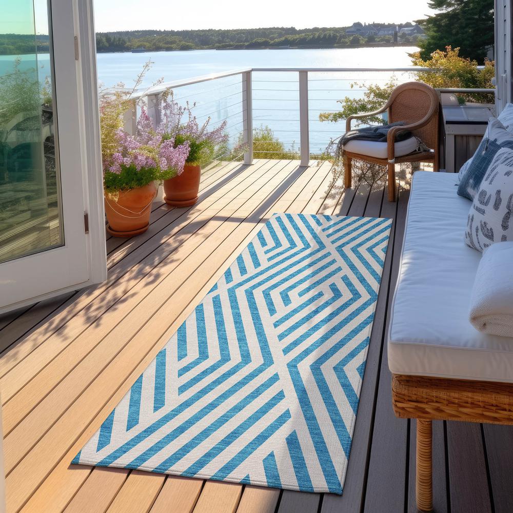 Chantille ACN550 Teal 2'3" x 7'6" Rug. Picture 7