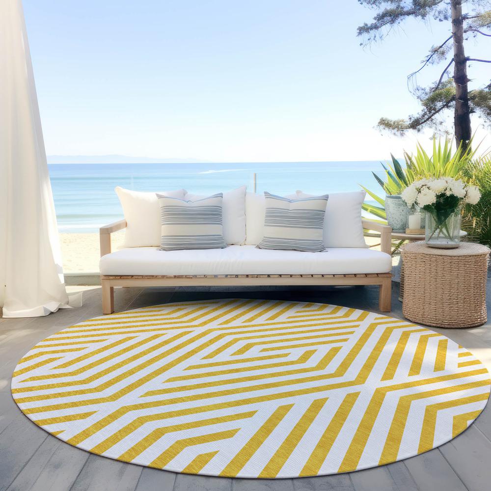 Chantille ACN550 Gold 8' x 8' Rug. Picture 7