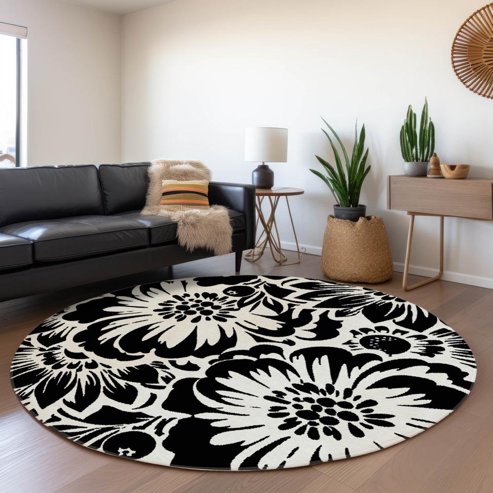 Chantille ACN551 Black 8' x 8' Rug. Picture 6