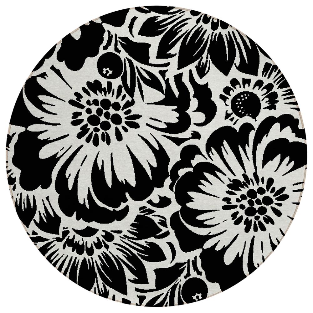 Chantille ACN551 Black 8' x 8' Rug. Picture 1