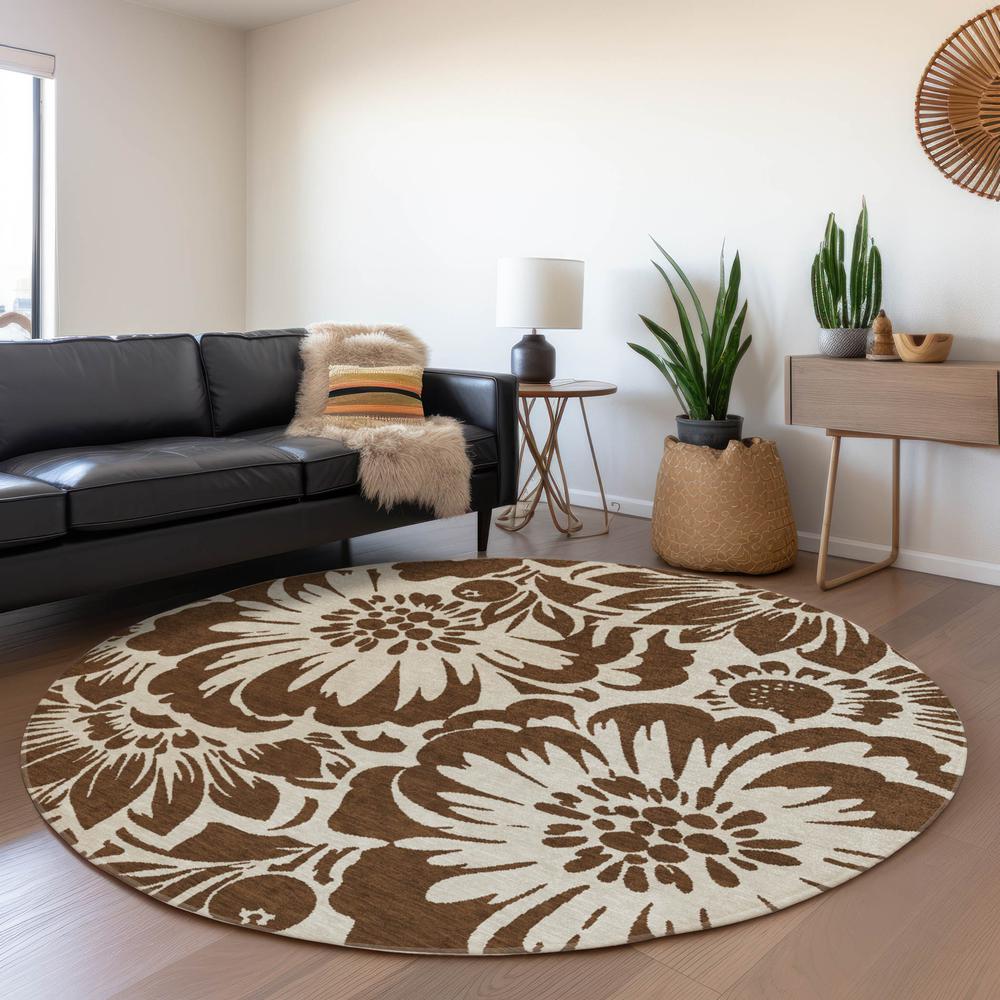 Chantille ACN551 Brown 8' x 8' Rug. Picture 6