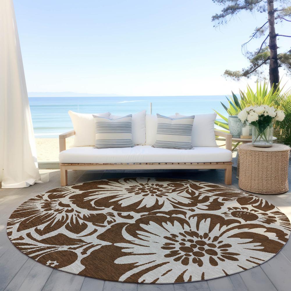 Chantille ACN551 Brown 8' x 8' Rug. Picture 7