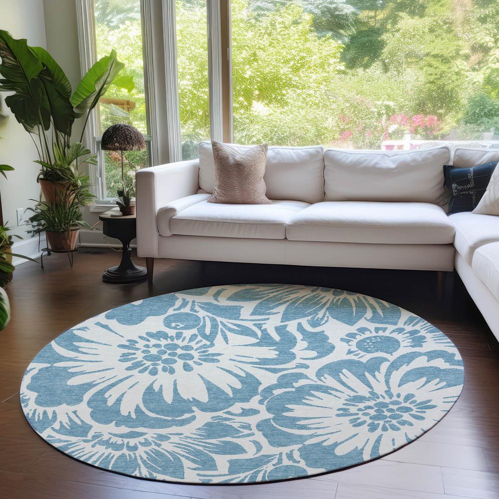 Chantille ACN551 Blue 8' x 8' Rug. Picture 6