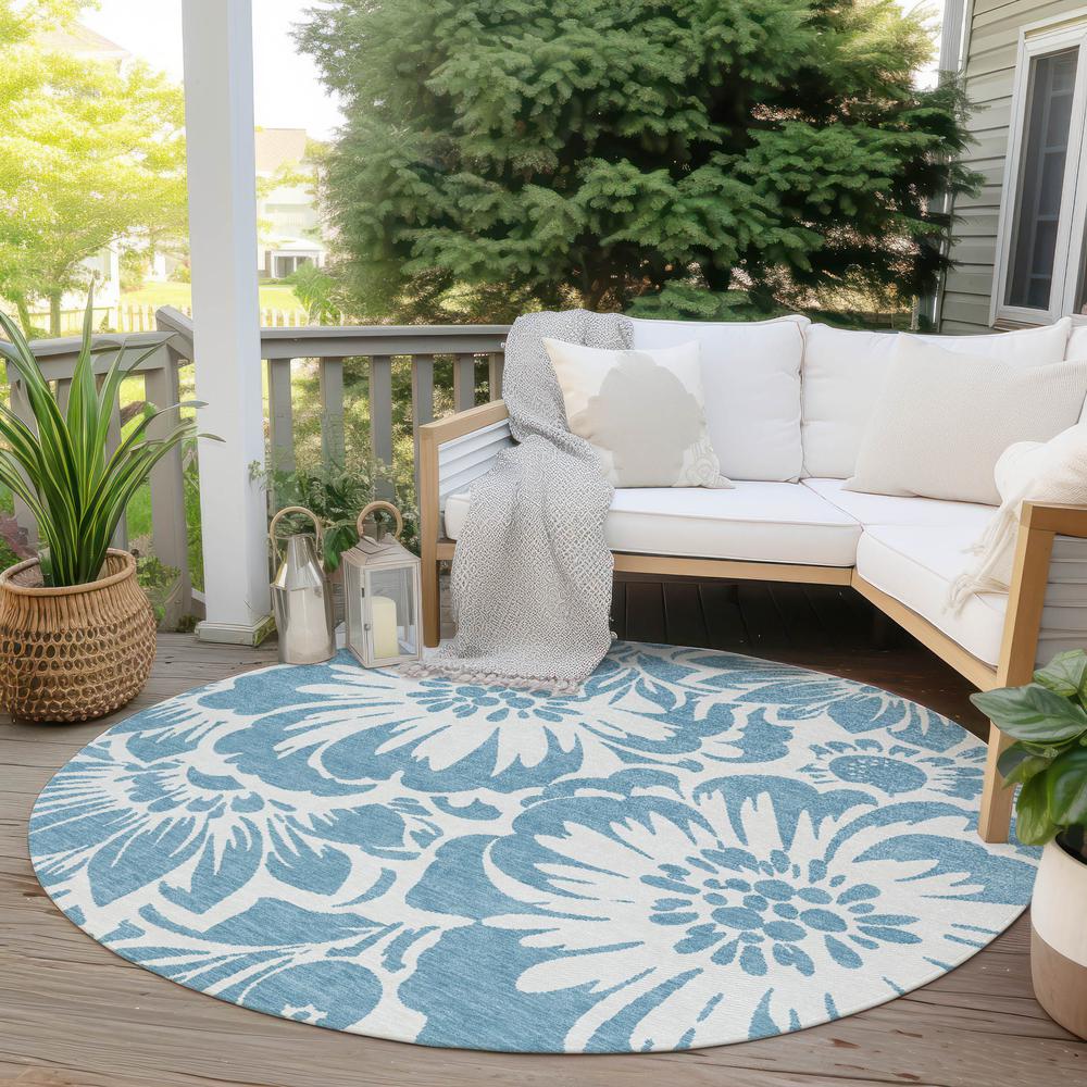 Chantille ACN551 Blue 8' x 8' Rug. Picture 7