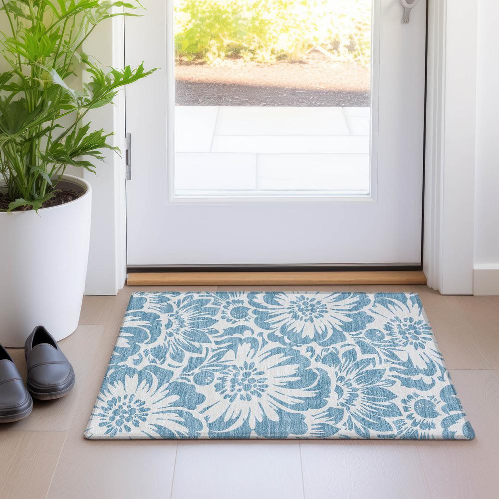 Chantille ACN551 Blue 1'8" x 2'6" Rug. Picture 6