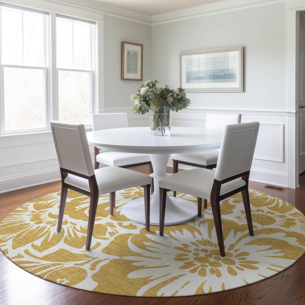 Chantille ACN551 Gold 8' x 8' Rug. Picture 6
