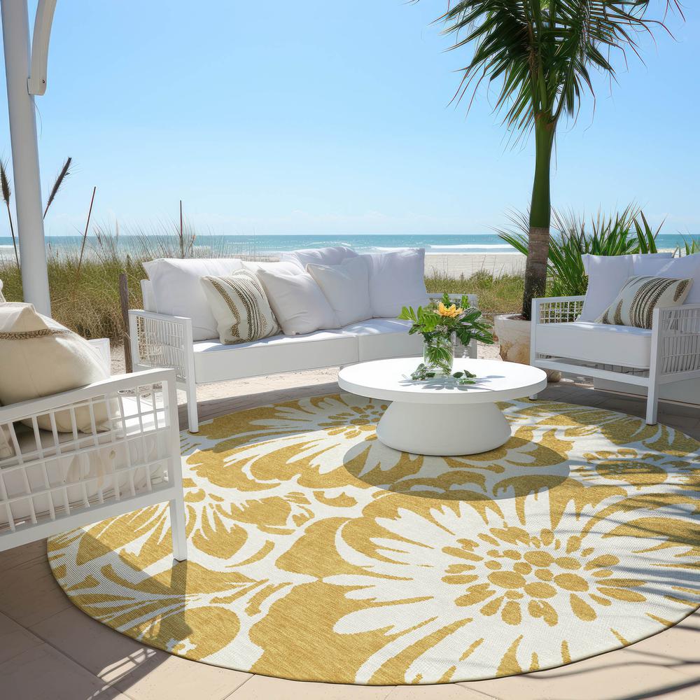 Chantille ACN551 Gold 8' x 8' Rug. Picture 7