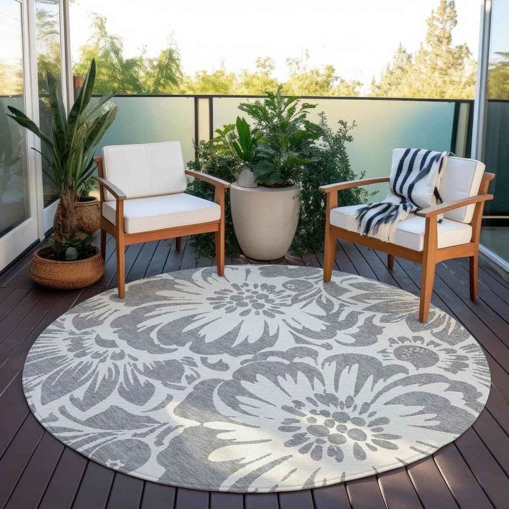 Chantille ACN551 Gray 8' x 8' Rug. Picture 7