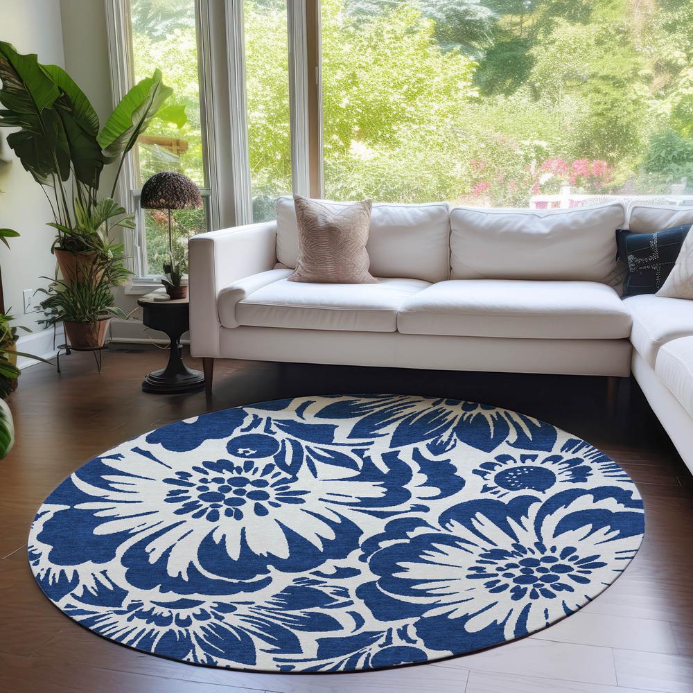 Chantille ACN551 Blue 8' x 8' Rug. Picture 6