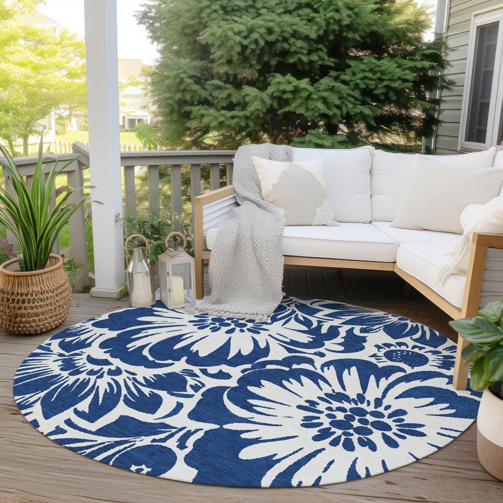 Chantille ACN551 Blue 8' x 8' Rug. Picture 7