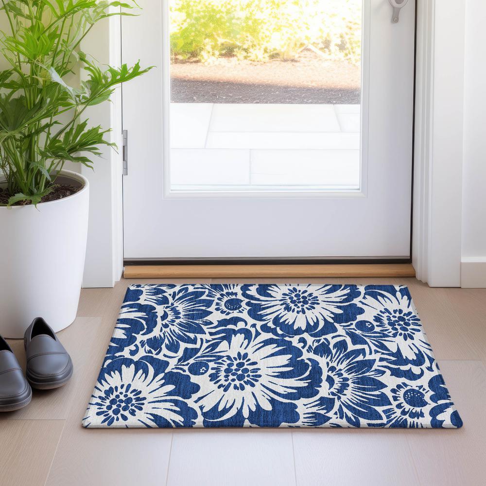 Chantille ACN551 Blue 1'8" x 2'6" Rug. Picture 6
