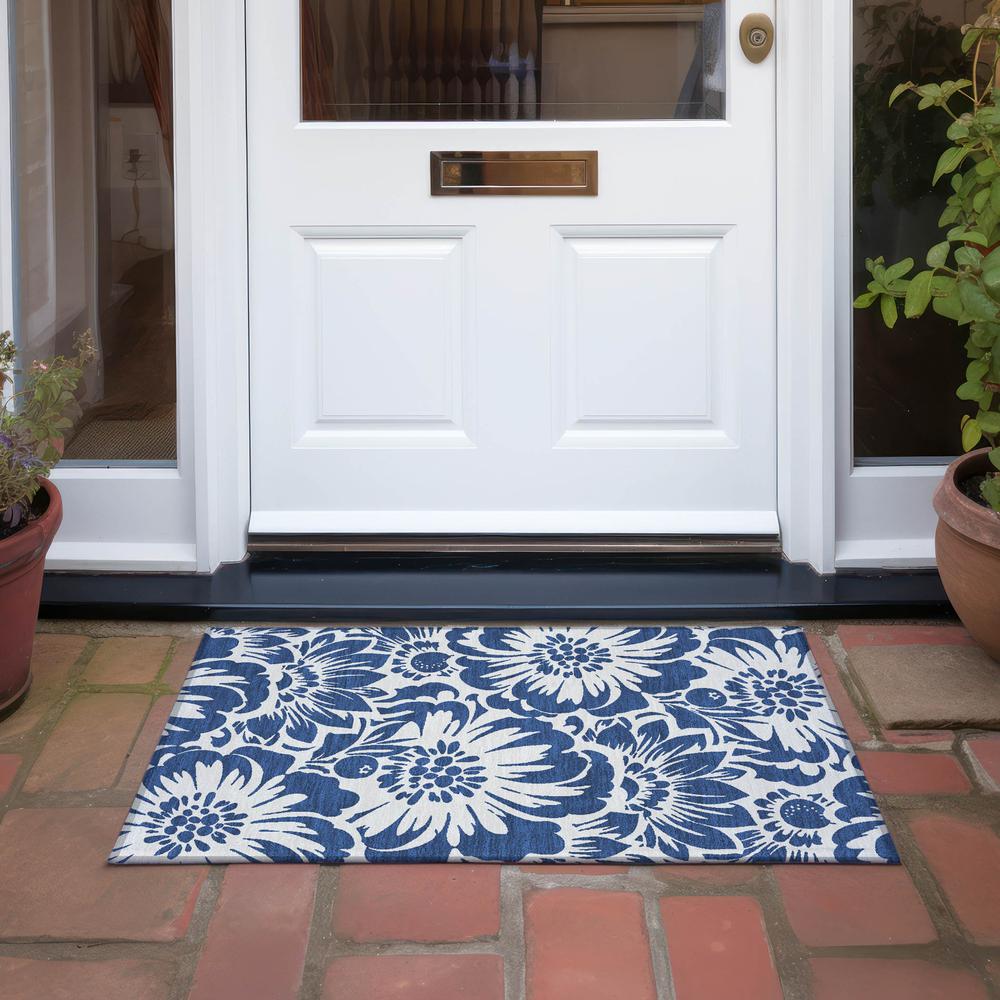 Chantille ACN551 Blue 1'8" x 2'6" Rug. Picture 7