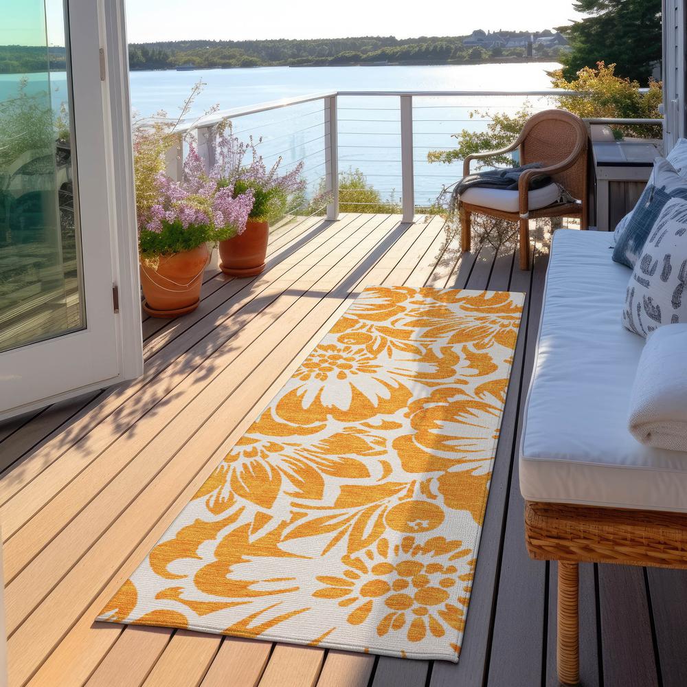 Chantille ACN551 Orange 2'3" x 7'6" Rug. Picture 7