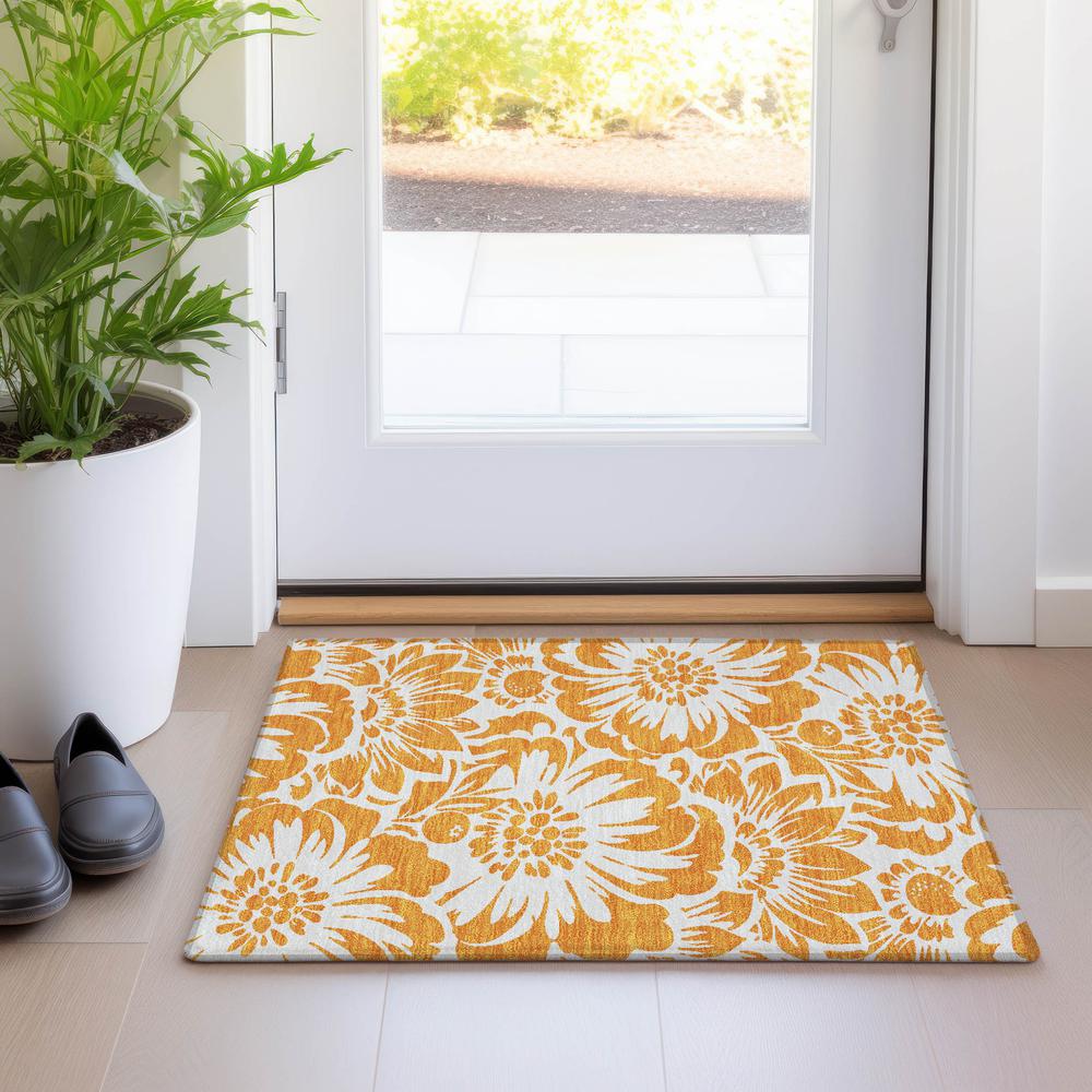 Chantille ACN551 Orange 1'8" x 2'6" Rug. Picture 6