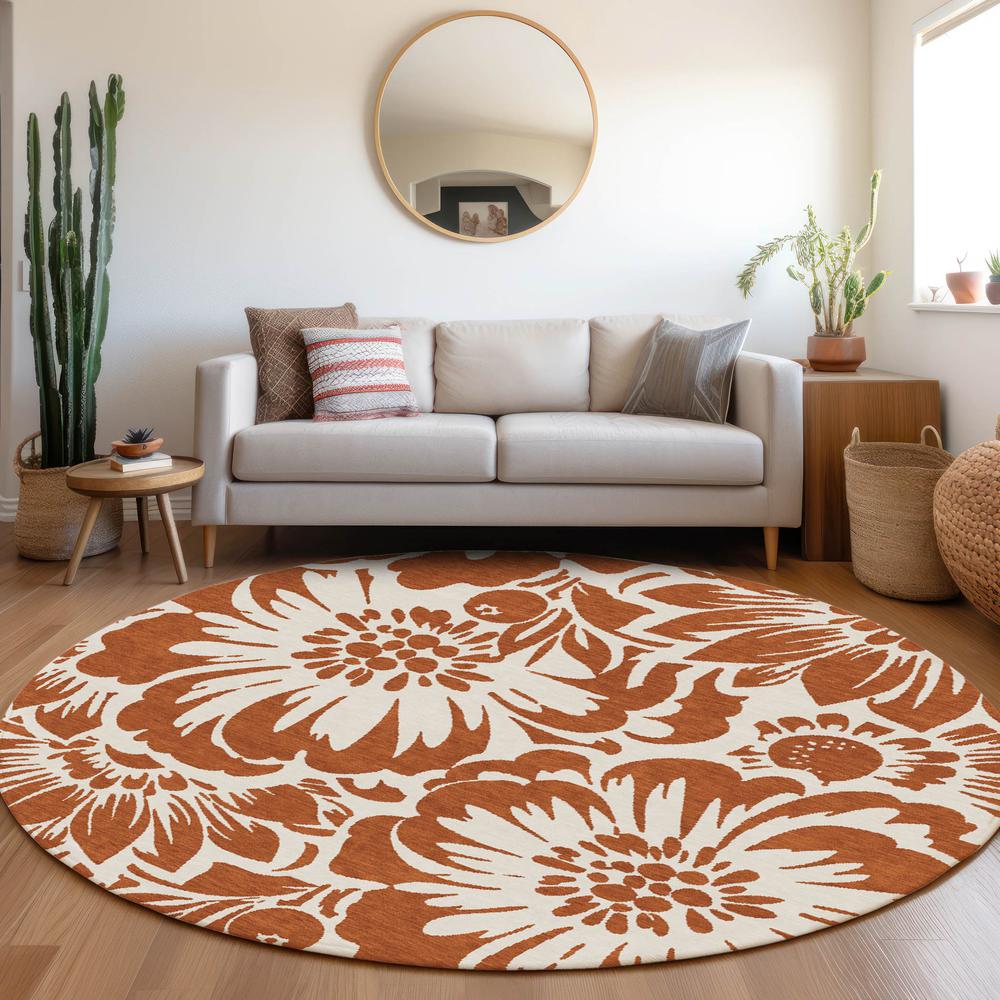 Chantille ACN551 Orange 8' x 8' Rug. Picture 6