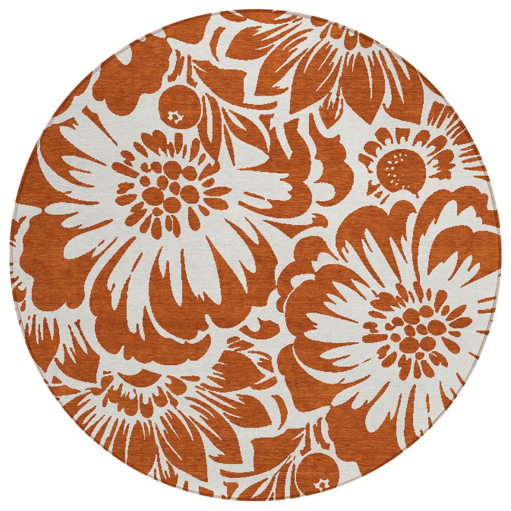 Chantille ACN551 Orange 8' x 8' Rug. Picture 1