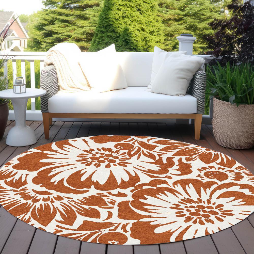Chantille ACN551 Orange 8' x 8' Rug. Picture 7