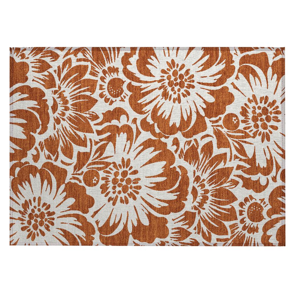 Chantille ACN551 Orange 1'8" x 2'6" Rug. Picture 1