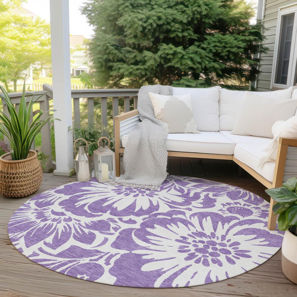 Chantille ACN551 Purple 8' x 8' Rug. Picture 7