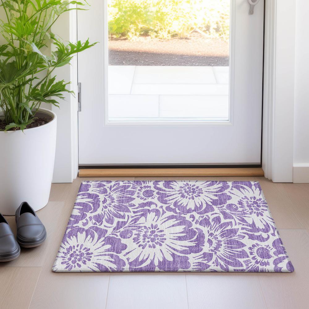 Chantille ACN551 Purple 1'8" x 2'6" Rug. Picture 6