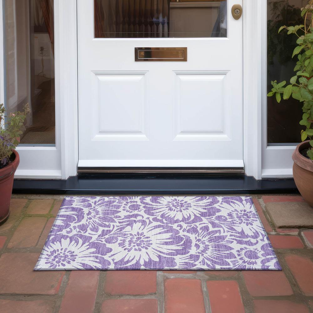 Chantille ACN551 Purple 1'8" x 2'6" Rug. Picture 7