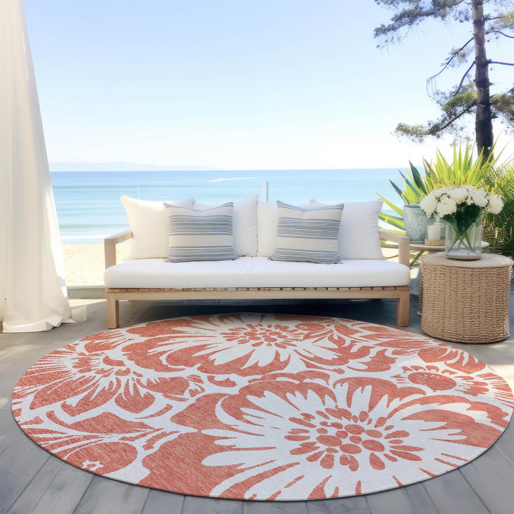 Chantille ACN551 Orange 8' x 8' Rug. Picture 7