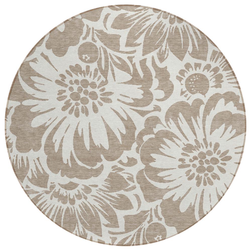 Chantille ACN551 Brown 8' x 8' Rug. Picture 1