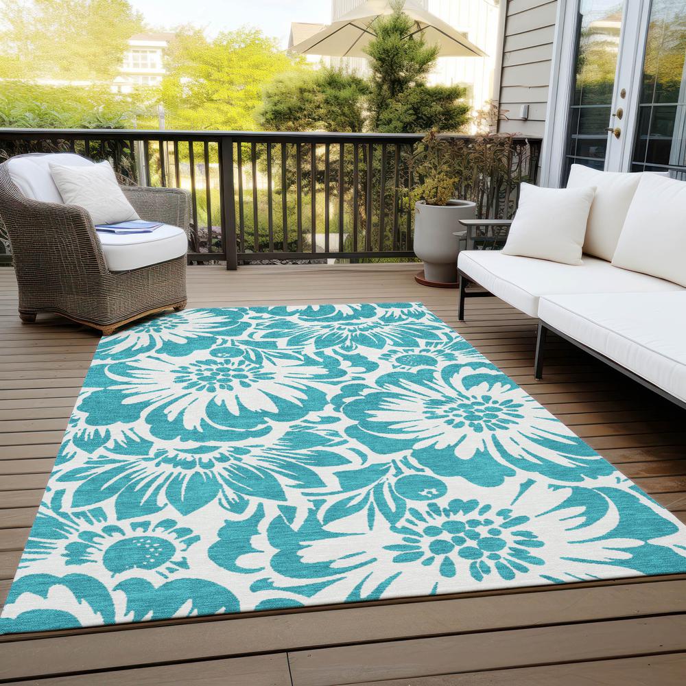 Chantille ACN551 Teal 2'6" x 3'10" Rug. Picture 8