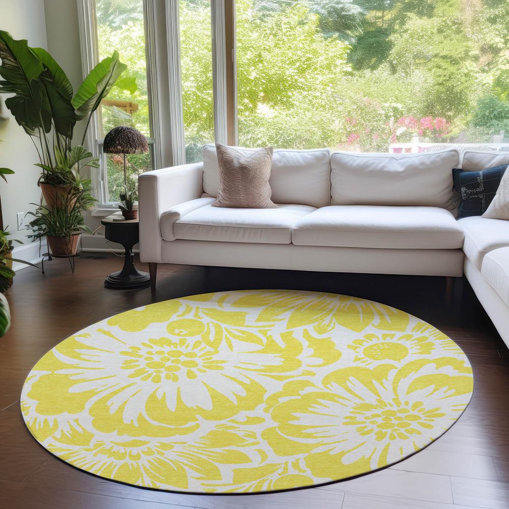 Chantille ACN551 Gold 8' x 8' Rug. Picture 6