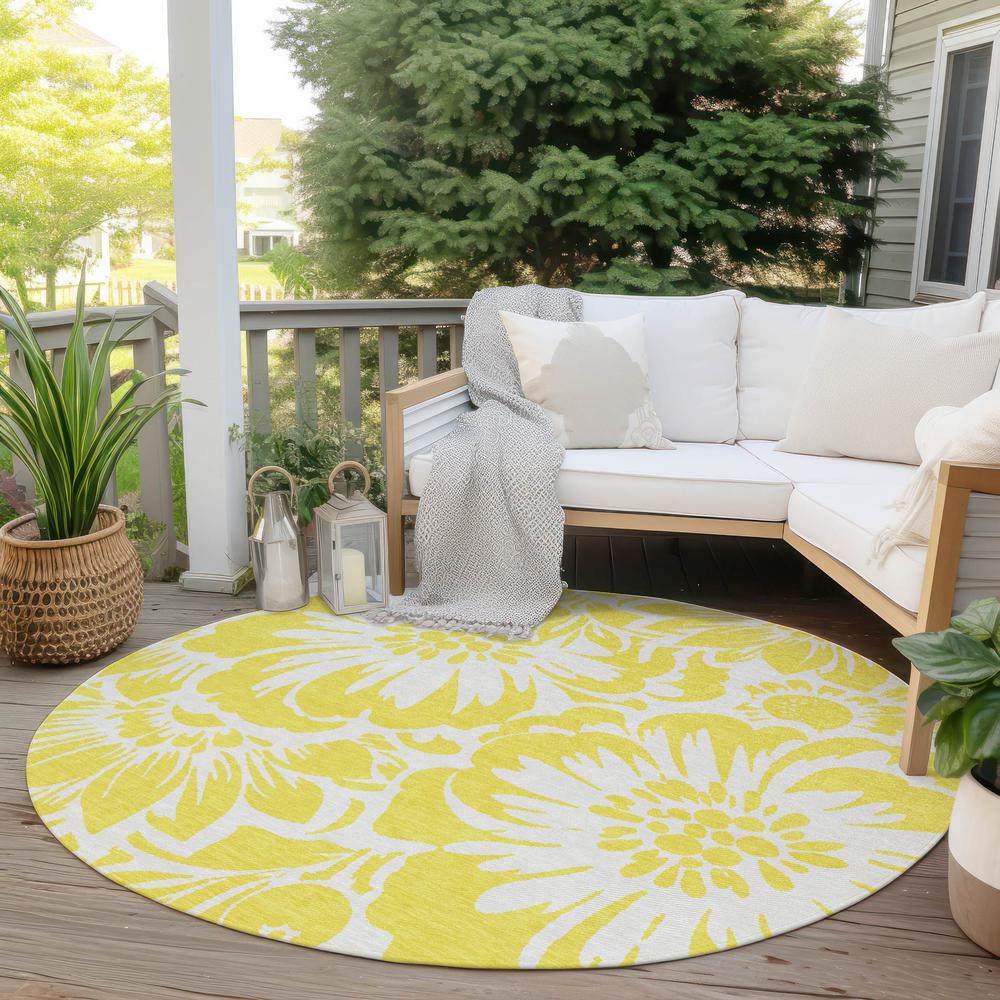 Chantille ACN551 Gold 8' x 8' Rug. Picture 7
