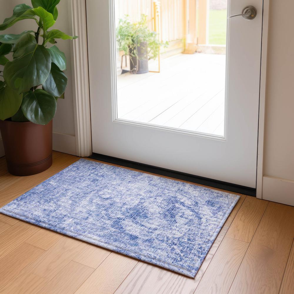 Chantille ACN553 Blue 1'8" x 2'6" Rug. Picture 7