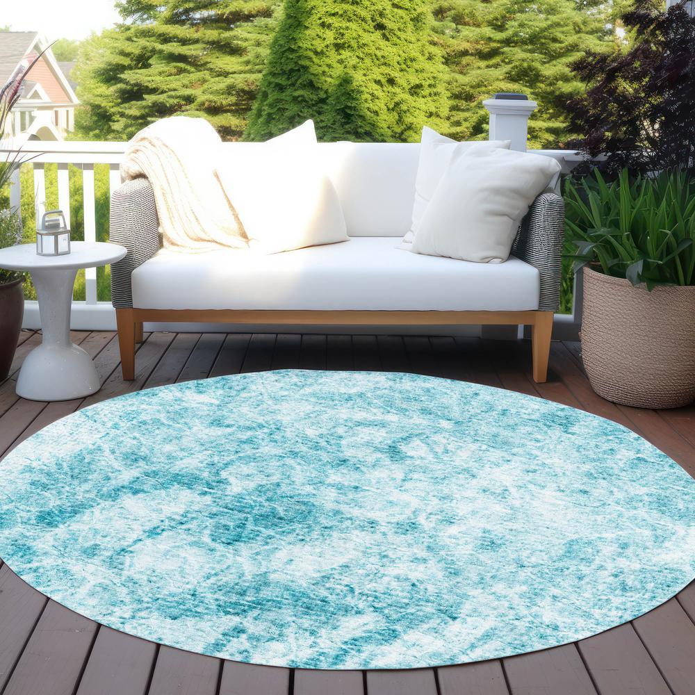 Chantille ACN553 Teal 8' x 8' Rug. Picture 7