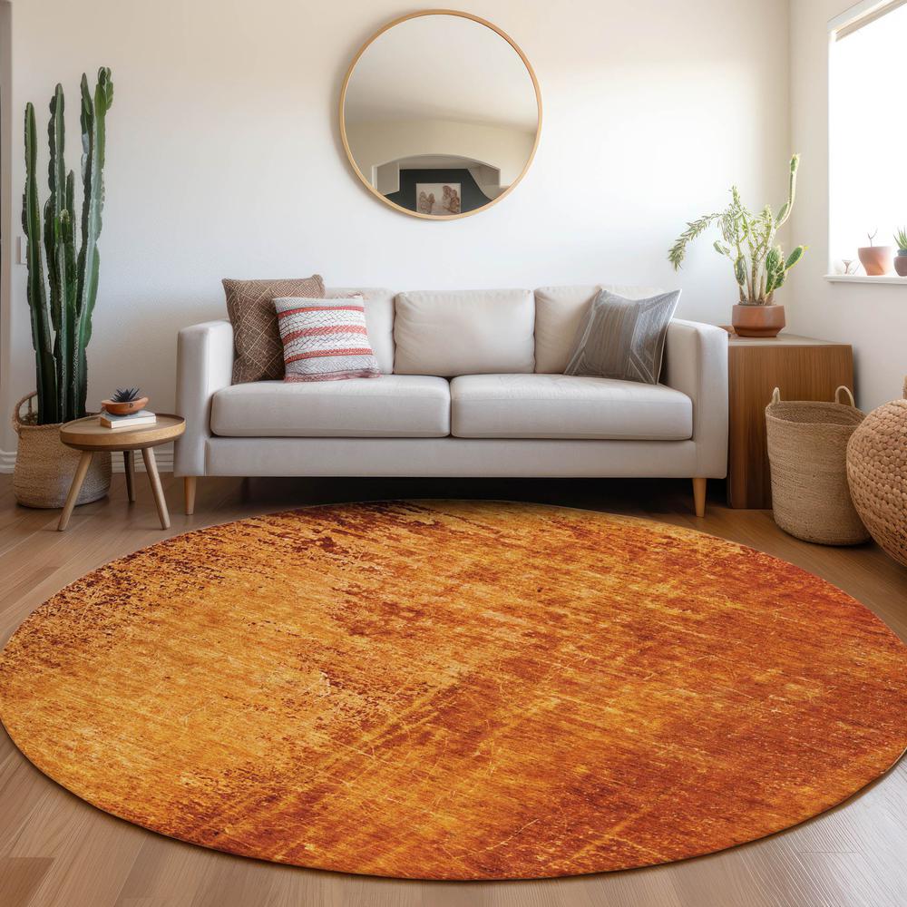 Chantille ACN554 Orange 8' x 8' Rug. Picture 6