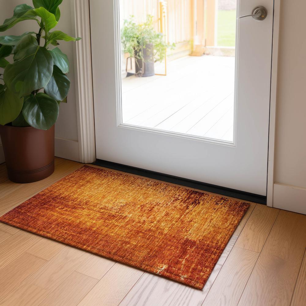 Chantille ACN554 Orange 1'8" x 2'6" Rug. Picture 6
