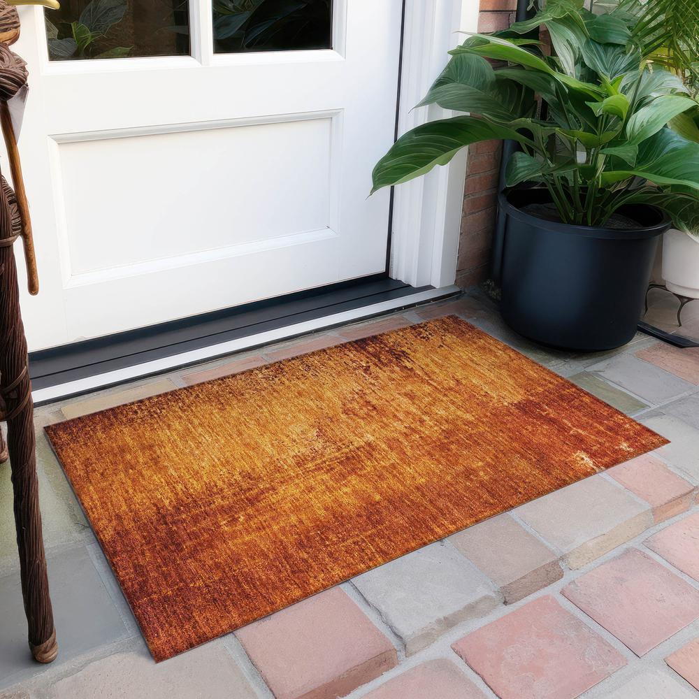 Chantille ACN554 Orange 1'8" x 2'6" Rug. Picture 7