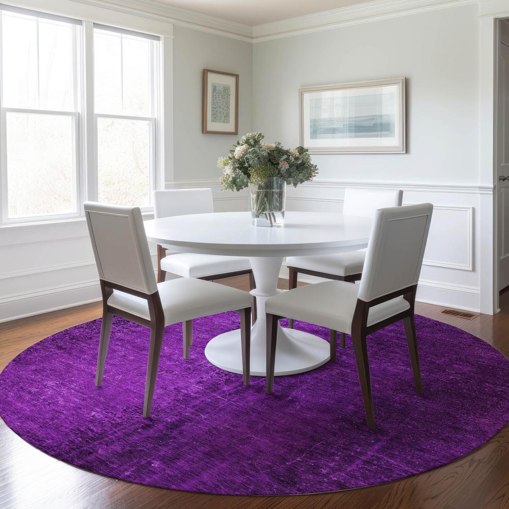 Chantille ACN554 Purple 8' x 8' Rug. Picture 6