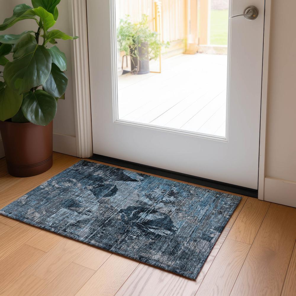 Chantille ACN555 Blue 1'8" x 2'6" Rug. Picture 6